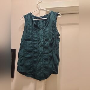 Denver Hayes Hunter Green Sleeveless Blouse